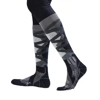 Зимние Мужские Женские лыжные носки с подогревом, теплые шерстяные носки для велоспорта, футбола, сноуборда, утолщенные носки с высокой влагопоглощающей способностью