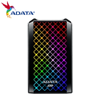 Мобильный Твердотельный Накопитель ADATA SSD RGB с Оригинальным Интерфейсом HDD Type-C USB3.1Hard Настольный накопитель Высокой скорости SE900G для настольного ноутбука