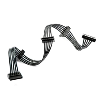 Разветвитель кабеля питания от 1 до 4 15Pin Жесткий блок питания Удлинитель шнура для ПК Разветвитель 15pin