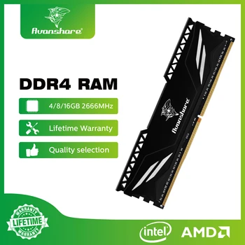 Оперативная Память Avanshare DDR4 4 ГБ 8 ГБ 16 ГБ 32 ГБ Оперативная Память 2400 МГц 2666 МГц 3200 МГц Настольный Dimm High Совместим С Радиатором