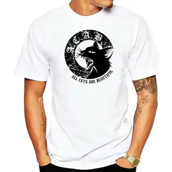 мужская футболка с коротким рукавом ACAB ALL CATS ARE BEAUTIFUL из 100% Хлопка, модная летняя мужская Футболка