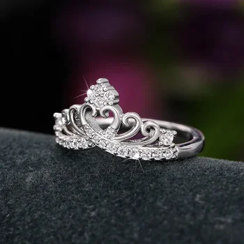 Кольца в форме короны CAOSHI для женщин, ювелирные изделия для церемонии помолвки Изящной леди, Обручальное кольцо с блестящим цирконием, Шикарные Аксессуары