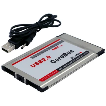 Адаптер PCMCIA-USB 2.0 CardBus Dual 2 Port 480M Card Adapter для портативного ПК компьютера