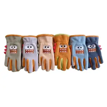 Мультяшные плюшевые перчатки, теплые и забавные дизайнерские перчатки, одежда для рук для маленьких девочек и мальчиков, удобные перчатки для детского подарка