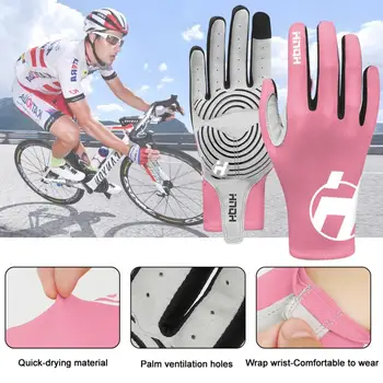 Велосипедные перчатки MTB, нескользящие перчатки с сенсорным экраном на все пальцы, амортизирующие перчатки из микрофибры, велосипедное снаряжение для шоссейных велосипедов