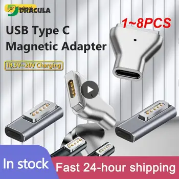 1-8 шт. Магнитный USB-адаптер PD Type C для 1 2 MacBook USB C разъем для быстрой зарядки с магнитным разъемом конвертер