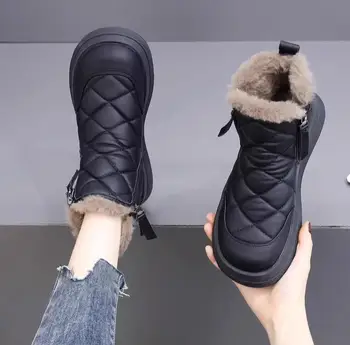 Классические Ультра Мини Ботинки На платформе 2024 года, Австралийские Дизайнерские Зимние Ботинки С Матовым Мехом, Замшевые Удобные Зимние Ботильоны