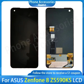 Оригинал Для Zenfone 8 ЖК-дисплей С Сенсорным Экраном Digitizer В сборе Замена Для ASUS ZS590KS, ZS590KS-2A007EU, I006D LCD
