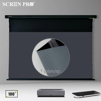 Новый 100-дюймовый Моторизованный Настенный Потолочный Натяжной Проекционный Экран Для Сверхкороткофокусного Проектора 16:9 Laser TV Electric ALR Screen