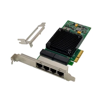I350-T4 PCI-E X4 Гигабитная серверная сетевая карта С четырьмя портами RJ45, Гигабитная промышленная серверная сеть Vision