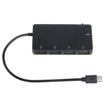 Концентратор USB C, Разветвитель 5 в 1 с 4 USB-Переходниками USB Male-Micro USB Female для смартфонов-планшетов