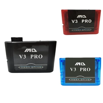 1 ШТ. флеш-карта EDMDS V3 Pro 1500 в одном, китайская версия, игровая кассетная карта Md для игровых консолей Sega, черная