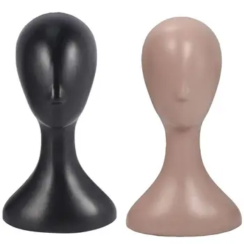 2шт женская пластиковая голова, парик, женская модель головы - натуральная и черная