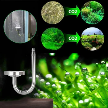 1шт Аквариумный распылитель CO2 из алюминиевого сплава, диффузор, редукционный клапан генератора CO2, аквариум для аквариумных растений, принадлежности для водных растений