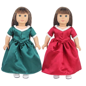 Зеленое Красное Кукольное Платье С V-образным вырезом, Изысканное Церемониальное Платье Принцессы Для американской 18-дюймовой Куклы OG BJD Girl Doll DIY TOY Russia