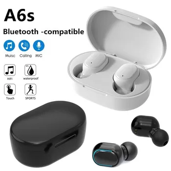 Оригинальная Гарнитура A6S TWS Беспроводные Наушники Bluetooth Наушники Sport Stereo Fone Bluetooth Наушники для Xiaomi Huawei iPhone