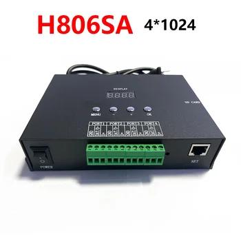 4096 Пикселей Artnet Контроллер H806SA 4 Порта DMX К SPI DMX512 WS2811/2812 UCS1903 TM1914 Светодиодные Ленты Поддержка SD-карты