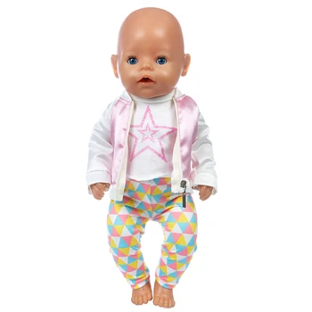 2020 Новый розовый жакет, костюм, кукольная одежда, подходит для кукольной одежды 43 см, аксессуары для куклы Реборн