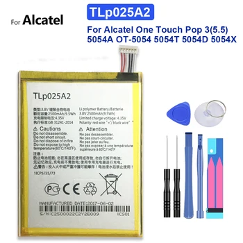 Аккумуляторы для мобильных телефонов Alcatel One Touch Pop 3, 2500 мАч, TLp025A2, Pop3 (5.5), 5054A, OT-5054, 5054T, 5054D, 5054X Аккумуляторы