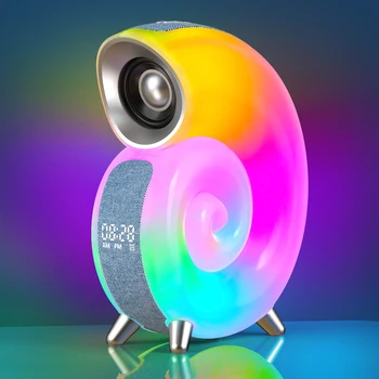 Динамики Bluetooth в виде раковины, прикроватная атмосферная лампа Sunrise, светодиодный ночник RGB со стереофоническим красочным музыкальным ритмом, управление приложением