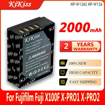 KiKiss Литий-ионный аккумулятор NP-W126S NP-W126 2000 мАч для Fujifilm Fuji X100F X-PRO1 X-PRO2 X-A1 X-A2 X-A3 X-A10 X-E1 X-E2 X-E2S X-E3