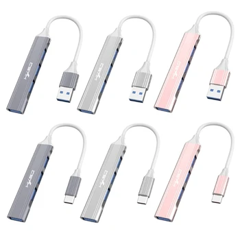 Простой и элегантный концентратор USB / Type C с 3 портами USB 2.0 и 1 USB-портом и широкой совместимостью для разных пользователей Dropship