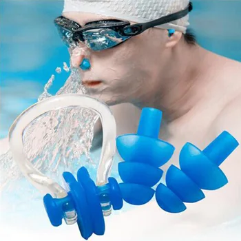 Силиконовый зажим для носа для плавания Беруши Водонепроницаемый Зажим для носа для плавания Мягкие силиконовые Беруши Набор Аксессуаров для бассейна для серфинга дайвинга