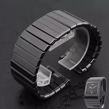 19 24 27 31 35 мм Аксессуары для часов Ремешок для наручных часов серии RADO Керамический браслет из нержавеющей стали плоская пряжка безопасности
