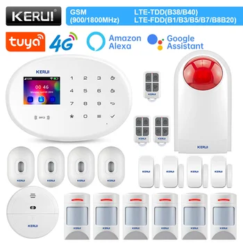 KERUI W204 4G Сигнальная Панель WIFI GSM Сигнализация MTuya Smart Security System Датчик Движения Детектор Дверной Датчик Сирена