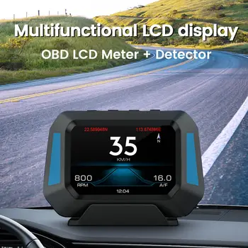 Головной Дисплей Автомобиля Hud Auto GPS Спидометр OBD2 Системный Датчик Проектор С Тестом Ускорения Автомобильные Электронные Аксессуары