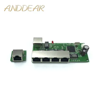 5-портовый модуль гигабитного коммутатора широко используется в светодиодной линейке, 5-портовый модуль мини-коммутатора с контактным портом 10/100/1000 м, материнская плата PCBA