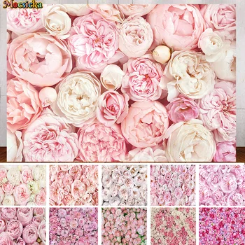 Розовая стена из цветов Розы, Баннер для вечеринки, Фон для Душа ребенка, Свадебное украшение для новобрачных, Фотозона на День Святого Валентина