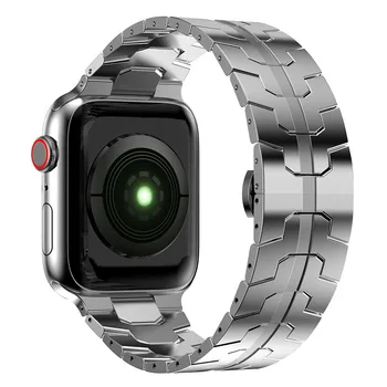 Ремешок для часов из нержавеющей Стали Apple Series 8 7 6 5 4 3 2 1 38 мм Ремешок 49 мм Ультразвенчатая Цепочка Wirstband Armband Correa Para