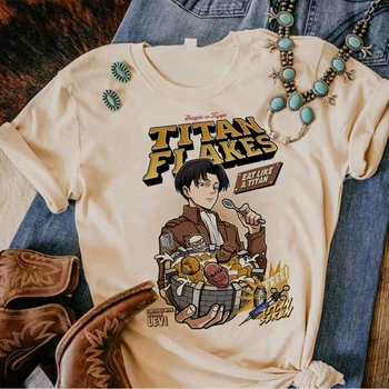 Футболка Attack on Titan женская Y2K футболка для девочек аниме японская одежда