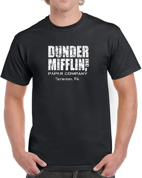 Футболка Dunder Mifflin Paper Company, забавное ТВ-шоу, летний подарок, повседневная футболка с принтом, размер США