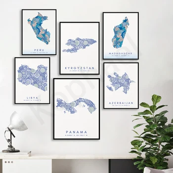 Панама Перу Ливан Кыргызстан Мадагаскар Ливия Гайана Зимбабве Словения Монголия Азербайджан. Плакат с картой города