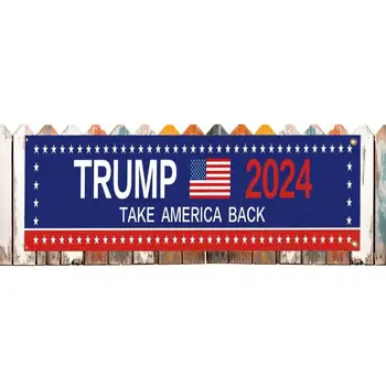 Баннер Trump 2024 Take America Back, Баннер Take America Back, Баннер Трампа, Наружные украшения, американский баннер, вывеска для внутреннего двора, задний двор.