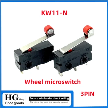 20 шт./лот KW11-N 3PIN колесный микропереключатель KW11-N KW12 колесный переключатель мыши ход контактного переключателя 250V 5A
