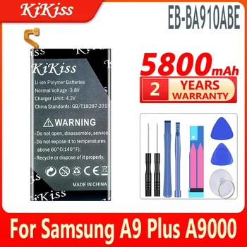 KiKiss EB-BA910ABE Аккумулятор емкостью 5800 мАч для Samsung Galaxy A9 Pro A9Pro (2016) A9 + SM-A9100 SM-A910 SM-A910F SM-A910DS