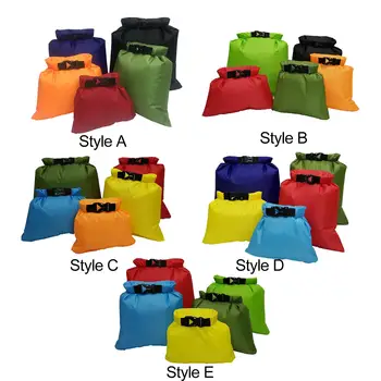 5 шт. Сухой мешок, Водонепроницаемая сумка, набор для хранения на открытом воздухе для каякинга, рафтинга