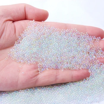 Круглые стеклянные бусины Aurora 2-2,5 мм, 450 г, Клей для ногтей, подвески, прозрачные камни, принадлежности для ногтей для профессионалов