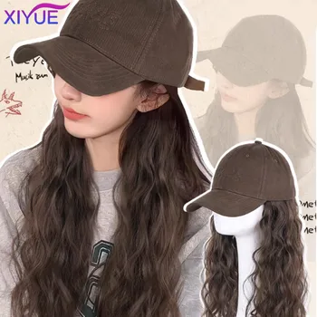 Женская модная шерстяная шапка-парик XIYUE Hat wig 