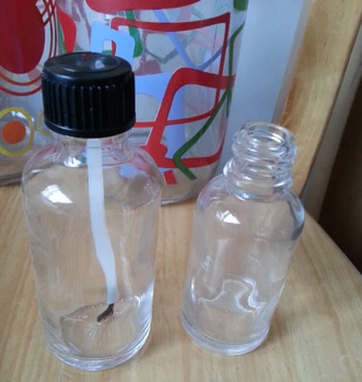 100 шт. /лот, 30 мл Пустой прозрачный стеклянный контейнер для эфирного масла с крышкой-кисточкой, стеклянная бутылка для лака для ногтей на 1 унцию