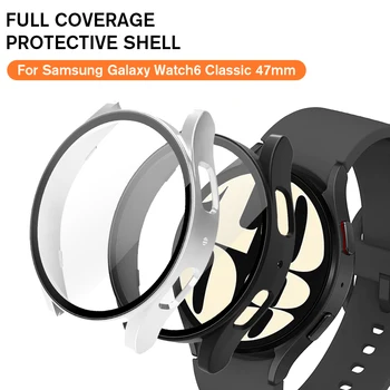Для Samsung Galaxy Watch6 Classic Стекло + Чехол Watch 6 40 мм 44 мм Watch6Classic 47 мм 43 мм Защитный Чехол Аксессуары Для Умных Часов