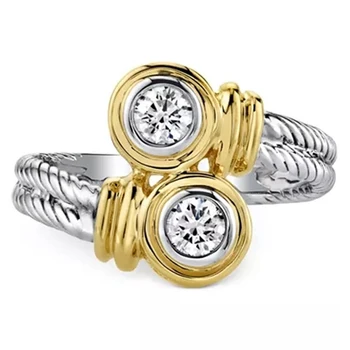 Huitan Новое поступление, переплетенное кольцо с дизайнерской лентой на молнии, Универсальное женское кольцо на палец, Стильные Юбилейные кольца, женские украшения