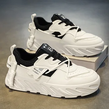 2023 Мужская легкая повседневная обувь Модные белые спортивные уличные удобные и дышащие кроссовки для бега с сетчатой поверхностью