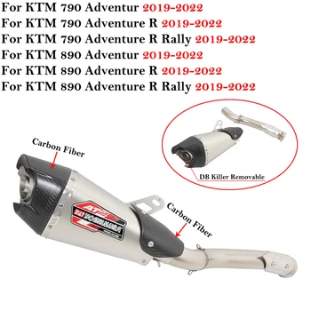 Для KTM 790 890 KTM790 KTM890 Adventur R Rally 2019-2022 Мотоцикл Yoshimura AT2 Модифицированный Глушитель Выхлопной трубы Escape Mid Link
