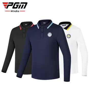 Рубашки с длинным рукавом для мальчиков PGM Golf Осенняя ветрозащитная теплая мягкая удобная детская одежда YF494