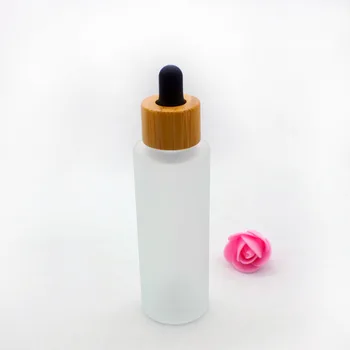флакон-капельница из прозрачного матового стекла объемом 80 мл, контейнер для упаковки эмульсии косметического эфирного масла