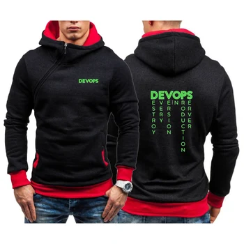 DEVOPS - Настоящее определение DEVOPS 2023, Осенние Новые модные толстовки, толстовка, спортивный костюм, мужское короткое пальто на молнии с принтом